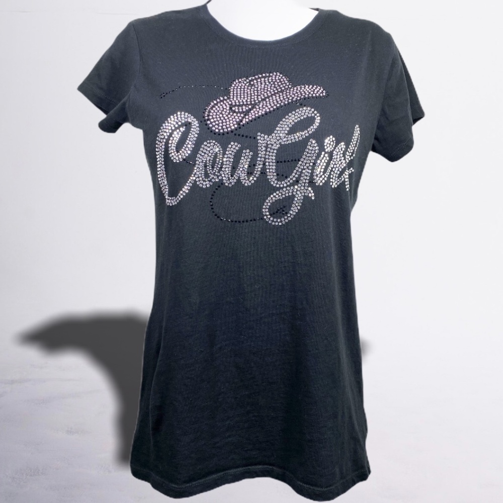 Black "Cowgirl" Bewjewled Tee